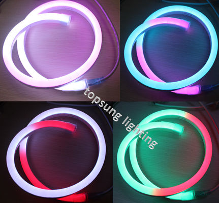 रंग बदलने वाली एलईडी रस्सी रोशनी डिजिटल नीयन रस्सी रोशनी 10 पिक्सेल/एम