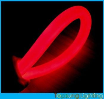 बाहरी सजावट के लिए सुपर उज्ज्वल लाल एलईडी नीयन फ्लेक्स लाइट 220v 25 मिमी