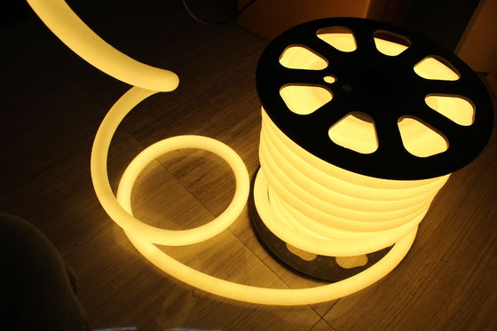 ऊर्जा की बचत 110v गर्म सफेद एलईडी नीयन फ्लेक्स प्रकाश 360 दौर 25m घर के लिए रोल