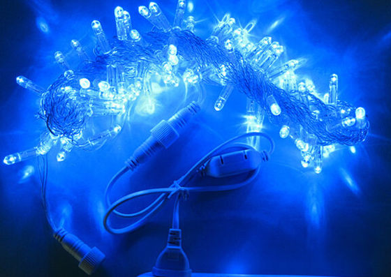 10 मीटर नीली चमक एलईडी क्रिसमस सजावटी स्ट्रिंग रोशनी + नियंत्रक 100 बल्ब
