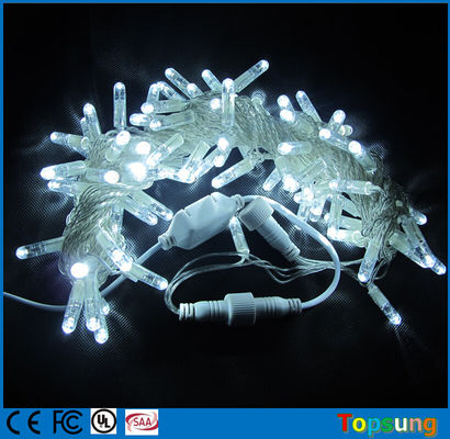 10 मीटर कनेक्ट करने योग्य एंटी कोल्ड सफेद एलईडी एक्स क्रिसमस सजावट रोशनी बुलबुला खोल 100 बल्ब