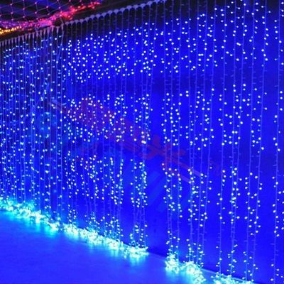 240v छुट्टी सजावट रोशनी एलईडी क्रिसमस रोशनी बाहरी के लिए पर्दा