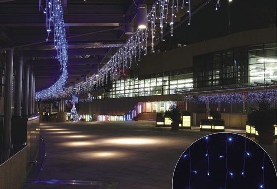 240V क्रिसमस पर्दे की रोशनी आउटडोर विरोधी यूवी विरोधी मौसम सामग्री