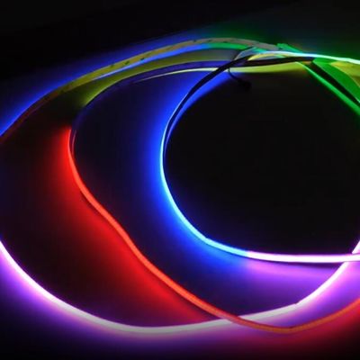 रंगीन जादू सीओबी आरजीबी एलईडी पट्टी पिक्सेल 12V स्मार्ट उच्च घनत्व 720 एलईडी / मीटर डिजिटल सीओबी पट्टी रोशनी