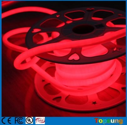 360 डिग्री 120LED/M 16mm गोल एलईडी नीयन फ्लेक्स लाइट्स 24V IP67 लाल रंग