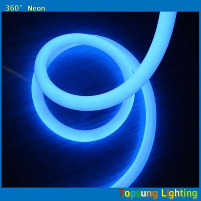 IP67 110 वोल्ट डीएमएक्स एलईडी नीयन रस्सी 16 मिमी 360 डिग्री गोल फ्लेक्स रोशनी नीली