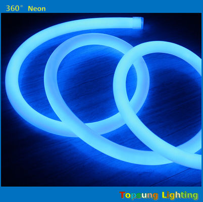 16 मिमी 360 डिग्री गोल एलईडी नीयन ट्यूब नीली लचीली सजावट रोशनी 24V