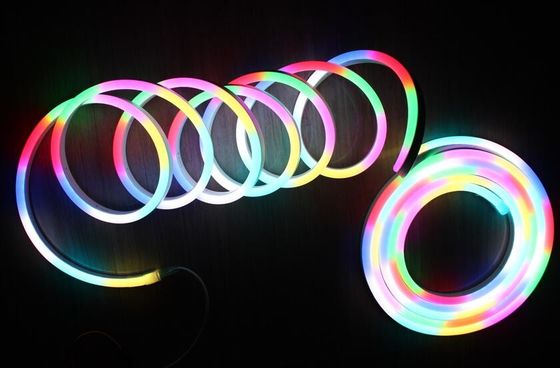 सजावट आउटडोर प्रकाश आरजीबी डीएमएक्स डिजिटल एलईडी नीयन फ्लेक्स रोशनी 10 पिक्सेल प्रति मीटर