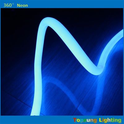 कमरे के लिए 25M स्पूल 12V नीले 360 डिग्री एलईडी नीयन रस्सी प्रकाश