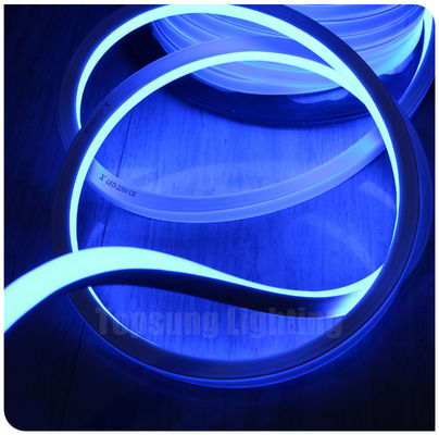 12 वी नीला शीर्ष दृश्य फ्लैट 16x16 मिमी नीयनफ्लेक्स स्क्वायर एलईडी नीयन फ्लेक्स ट्यूब नीला एसएमडी रस्सी पट्टी नीयन रिबन सजावट
