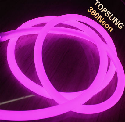16 मिमी माइक्रो 360 डिग्री फ्लेक्स एलईडी निऑन पट्टी के लिए संकेत 12V गुलाबी रंग उत्सर्जित नरम ट्यूब रोशनी smd