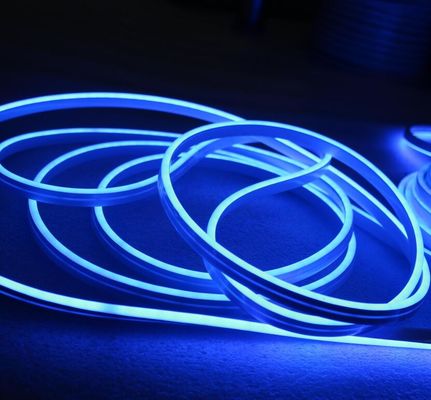 12V नीले रंग का एलईडी नीयन रिबन लाइट 6*12 मिमी माइक्रो नीयन रस्सी लाइट