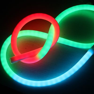आरजीबी एलईडी पट्टी प्रकाश रंग बदलने एलईडी नीयन रस्सी प्रकाश छोटे रात प्रकाश 360