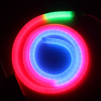 पूर्ण रंग बदलने योग्य प्रोग्राम करने योग्य डीएमएक्स एलईडी फ्लेक्स नियोन 360 एलईडी लाइट नियोन प्रतिस्थापन पिक्सेल ट्यूब