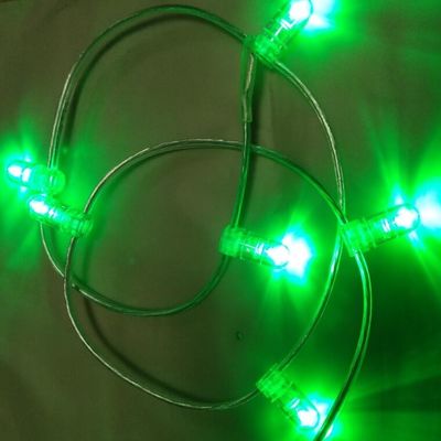 हरी पीवीसी क्रिस्टल तार डीसी 12V क्लिप प्रकाश 1000LEDs परी प्रकाश स्ट्रिंग 100m/रोल एलईडी कंद रोशनी