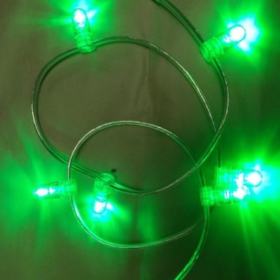 हरी पीवीसी क्रिस्टल तार डीसी 12V क्लिप प्रकाश 1000LEDs परी प्रकाश स्ट्रिंग 100m/रोल एलईडी कंद रोशनी