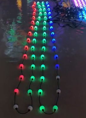 10 फुट छुट्टी सजावट रोशनी एलईडी क्रिसमस प्रकाश गेंद 3 डी 50 मिमी डीएमएक्स