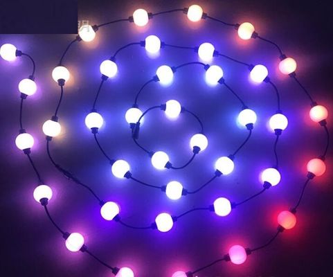 10 फुट छुट्टी सजावट रोशनी एलईडी क्रिसमस प्रकाश गेंद 3 डी 50 मिमी डीएमएक्स