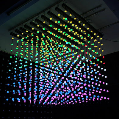 5 एम 25 डीएमएक्स गेंद तार एलईडी बिंदु प्रकाश पिक्सेल 3 डी ग्लोब पर्दा रोशनी प्रोग्राम योग्य सजावट